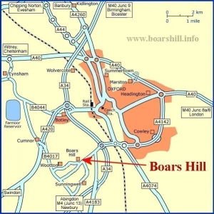 Boars Hill Location Map